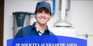 Se Solicita Auxiliar de Aseo en Santiago Centro, R.Metropolitana