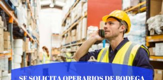 Se Solicita Operarios de Bodega Santiago – Providencia, R.Metropolitana