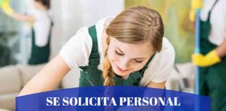 Se Solicita Personal de Limpieza