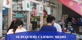 SE REQUIERE CAJEROS/ MEDIO TIEMPO