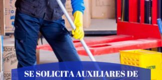 Se Solicita Auxiliares de Aseo