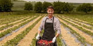 SE SOLICITA TRABAJADOR DE CAMPO PARA RECOLECCIÓN Y ENVASADO DE FRESAS (MÍNIMA EXPERIENCIA)
