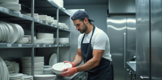 SE SOLICITA FRIEGAPLATOS PARA ASEO DE UTENSILIOS Y MENAJE DE COCINA