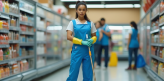 SE NECESITA AUXILIAR DE LIMPIEZA PARA ORDEN GENERAL DE SUPERFICIES EN SUPERMERCADO