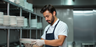 SE NECESITA LAVAPLATOS PARA LIMPIEZA DE SUPERFICIES EN COCINA (TIEMPO PARCIAL)