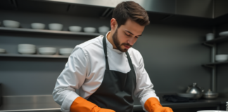 SE NECESITA LAVAPLATOS PARA ASEO DE COCINA EN RESTAURANTE (TURNO NOCTURNO)
