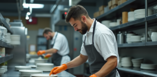SE BUSCA LAVAPLATOS PARA DESINFECCIÓN DE VASOS Y UTENSILIOS EN COCINA (MEDIO TIEMPO)