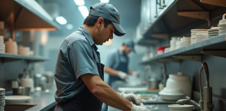 SE REQUIERE LAVAPLATOS PARA RESTAURANTE EN JORNADA COMPLETA (TURNOS DISPONIBLES)