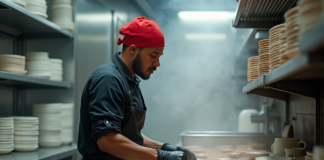 SE SOLICITA LAVAPLATOS DE MEDIO TIEMPO PARA LIMPIEZA DE UTENSILIOS EN COCINA DE RESTAURANTE