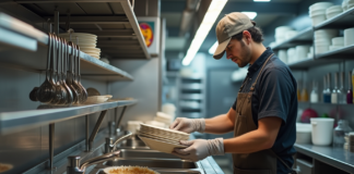 SE SOLICITA AYUDANTE DE LAVAPLATOS PARA ASEO DE EQUIPOS Y UTENSILIOS DE COCINA