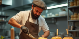 SE SOLICITA COCINERO PARA PREPARACIÓN DE HAMBURGUESAS Y EMPANIZADO DE FRITURAS