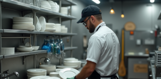 SE SOLICITA LAVAPLATOS PARA ASEO DE UTENSILIOS Y SUPERFICIES EN COCINA (TURNOS FLEXIBLES)