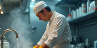 SE SOLICITA LAVAPLATOS PARA ASEO DE UTENSILIOS, SUPERFICIES Y EQUIPOS DE COCINA