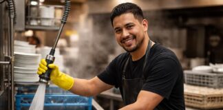 SE NECESITA LAVAPLATOS PARA DESINFECCIÓN DE UTENSILIOS Y COCINA EN TURNO NOCTURNO