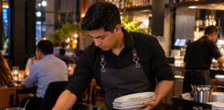 SE SOLICITA AYUDANTE DE CAMARERO PARA TURNO DE NOCHE EN RESTAURANTE