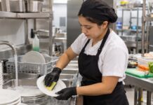 SE NECESITA AUXILIAR DE LIMPIEZA PARA DESINFECCIÓN DE VAJILLA Y PREPARACIÓN DE ALIMENTOS