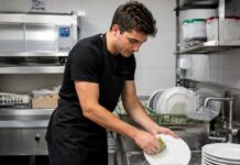 SE BUSCA LAVAPLATOS PARA DESINFECCIÓN DE SUPERFICIES EN COCINA (TURNOS DE MAÑANA Y NOCHE)